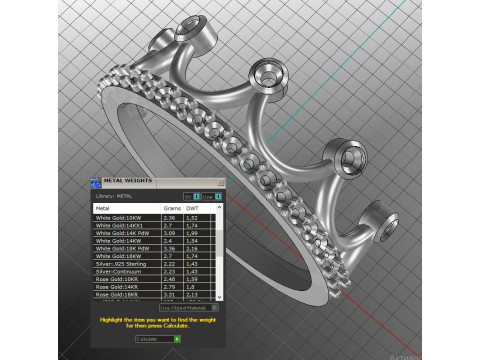 Crown ring- STL for 3d printing 3D 프린트 모델
