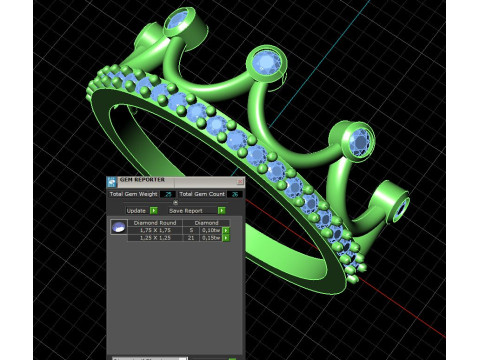 Crown ring- STL for 3d printing 3D 프린트 모델