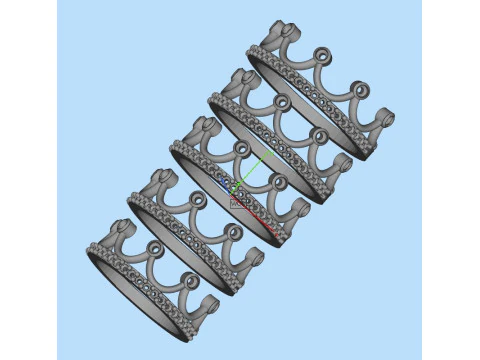 Crown ring- STL for 3d printing 3D Print Model