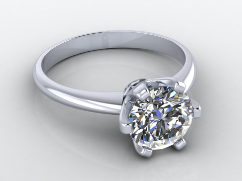 Engagement SOLITAIRE ring 2 colors Stone 75 mm printable STL Modelo de Impressão 3D