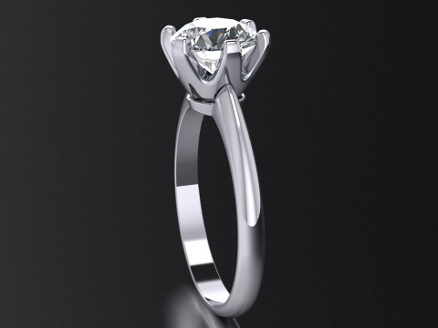 Engagement SOLITAIRE ring 2 colors Stone 75 mm printable STL Modelo de Impressão 3D