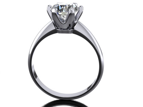 Engagement SOLITAIRE ring 2 colors Stone 75 mm printable STL Modelo de Impressão 3D