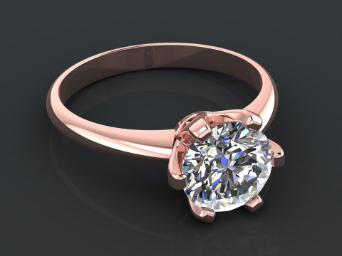 Engagement SOLITAIRE ring 2 colors Stone 75 mm printable STL Modelo de Impressão 3D