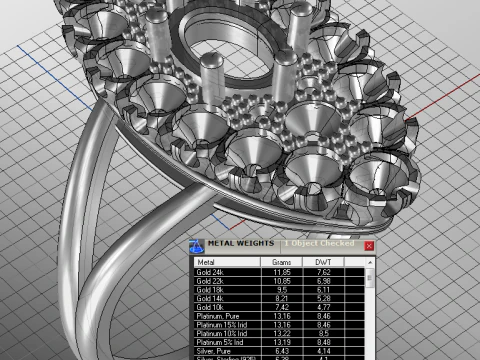 Set 6 sizes engagement ring - stone oval 8x6mm - Printable STL 3D Print Model