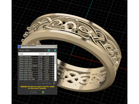 Pattern wedding band ring- STL 3d cad file 3D Print Model