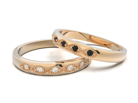 Printable wedding band ring- STL 3d file Modelo 3D