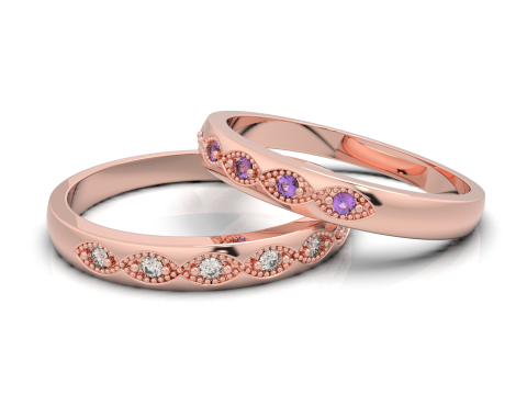 Printable wedding band ring- STL 3d file Modelo 3D