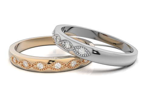 Printable wedding band ring- STL 3d file Modelo 3D