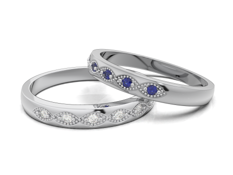 Printable wedding band ring- STL 3d file Modelo 3D