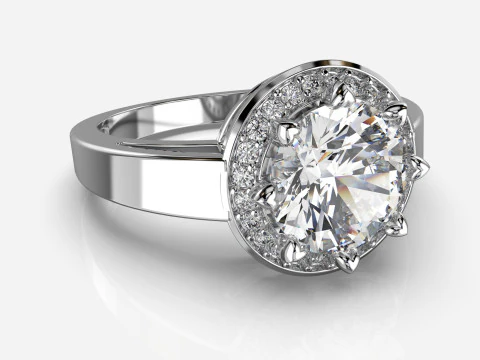 Кольцо HALO для печати - Бриллиант-74мм -STL для 3d печати 3D Модель