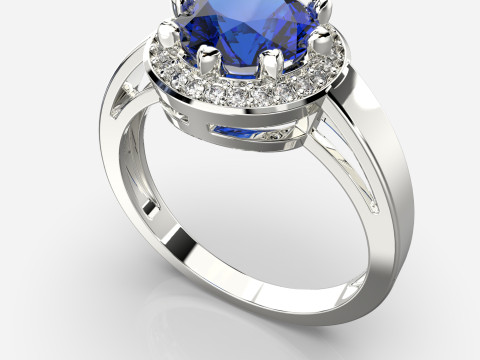 Printable HALO ring- Diamond-74mm -STL for 3d printing Modelo 3D