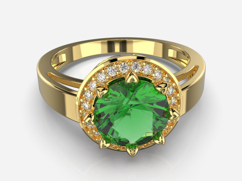 Printable HALO ring- Diamond-74mm -STL for 3d printing Modelo 3D