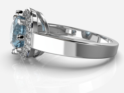 Printable HALO ring- Diamond-74mm -STL for 3d printing Modelo 3D