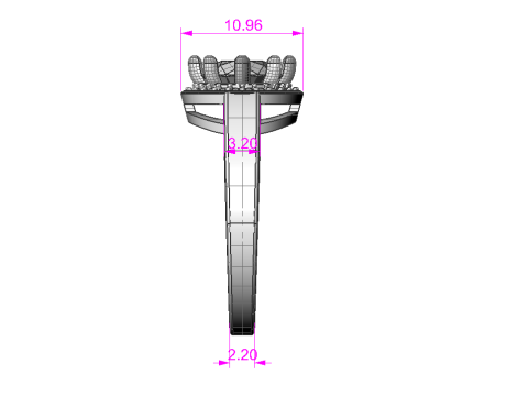 Printable HALO ring- Diamond-74mm -STL for 3d printing Modelo 3D