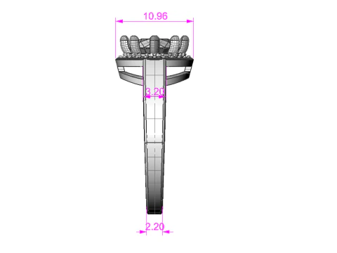 Printable HALO ring- Diamond-74mm -STL for 3d printing 3D Model