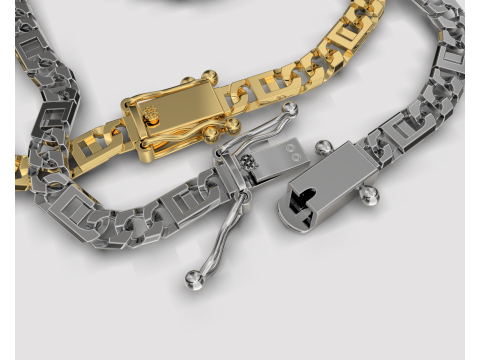 Jewelry Clasp box 5mm and link 45mm printable STL 3D Модель