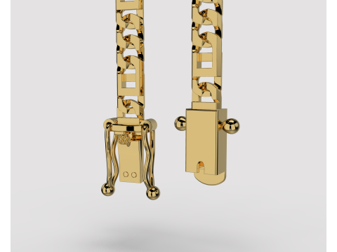 Jewelry Clasp box 5mm and link 45mm printable STL 3D Модель