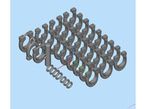 Jewelry chain link horseshoe and simple clasp 6mm printable STL 3D Model