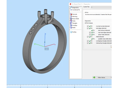 Classic Engagement Ring with 03ct Printable STL 3D Model