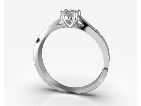 Classic Engagement Ring with 03ct Printable STL 3D 모델