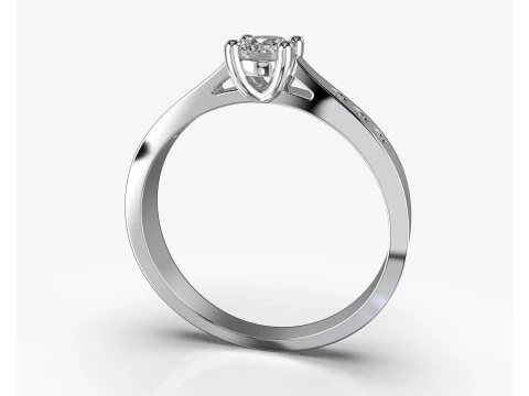 Classic Engagement Ring with 03ct Printable STL 3D Model