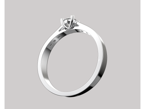 Classic Engagement Ring with 03ct Printable STL 3D 모델