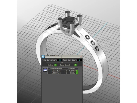Classic Engagement Ring with 03ct Printable STL 3D Model