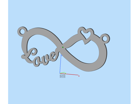 Jewelry necklace pendant Heart of Infinite Love-Printable STL Modèle 3D