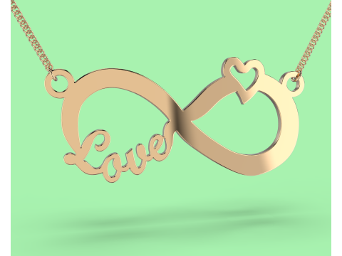 Jewelry necklace pendant Heart of Infinite Love-Printable STL Modèle 3D