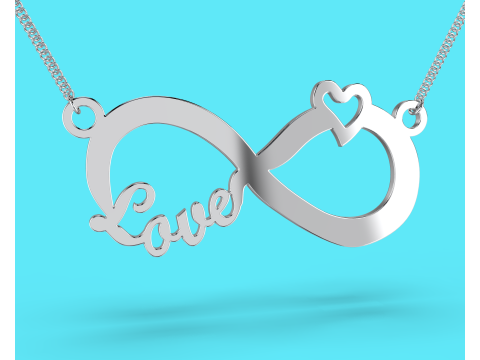 Jewelry necklace pendant Heart of Infinite Love-Printable STL Modèle 3D