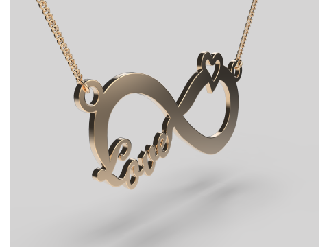 Jewelry necklace pendant Heart of Infinite Love-Printable STL Modèle 3D