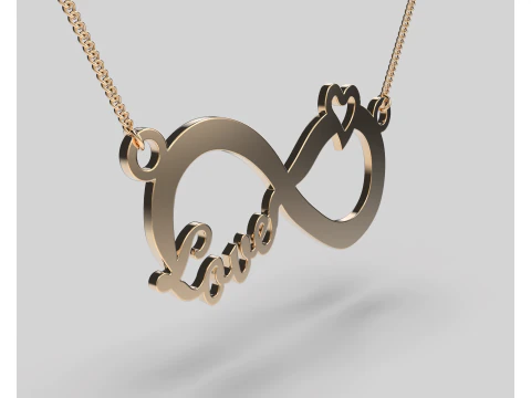 Jewelry necklace pendant Heart of Infinite Love-Printable STL 3D Model