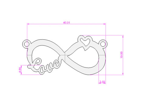 Jewelry necklace pendant Heart of Infinite Love-Printable STL 3D Model