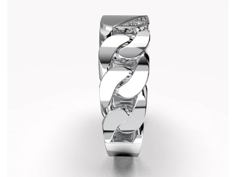Jewelry Signet Ring chain links - Printed STL 3D Model