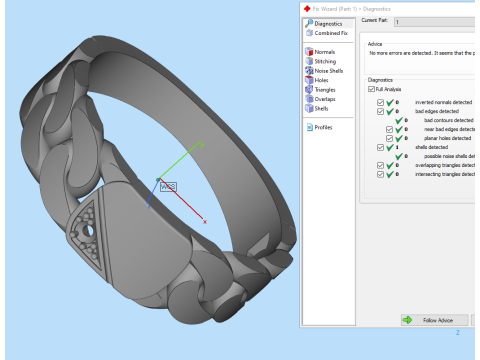 Jewelry Signet Ring chain links - Printed STL Modelo 3D
