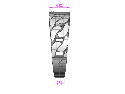 Jewelry Signet Ring chain links - Printed STL 3D Model