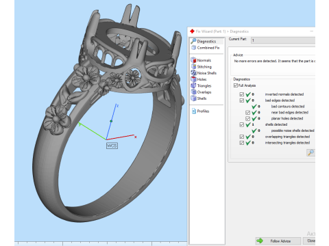 Printable WOMANS FLOWER ring cabashon - 10x8mm -STL teady to print 3D Model