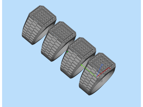 Jewelry mans Signet Ring - Printable STL 3D-Modell