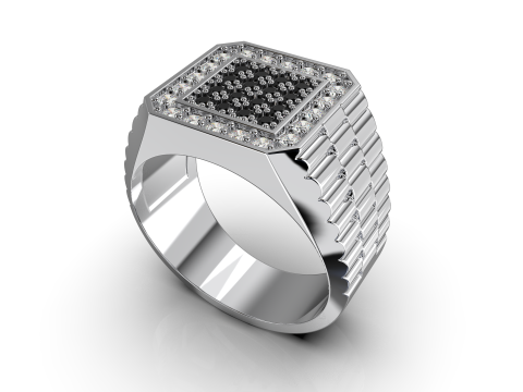 Jewelry mans Signet Ring - Printable STL 3D-Modell