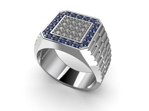 Jewelry mans Signet Ring - Printable STL 3D-Modell
