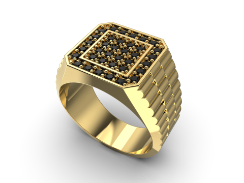 Jewelry mans Signet Ring - Printable STL 3D-Modell