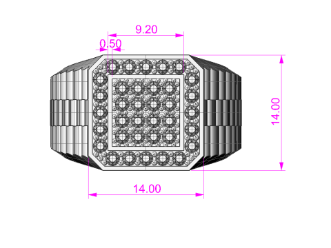 Jewelry mans Signet Ring - Printable STL 3D-Modell