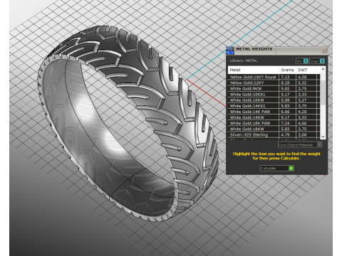 Printable wedding band ring motobike wheel- STL 3d cad file Model 3D