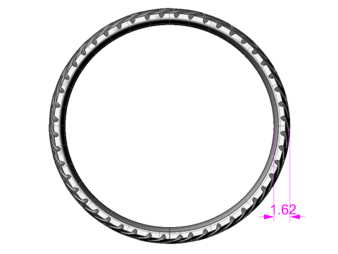 Printable wedding band ring motobike wheel- STL 3d cad file Model 3D