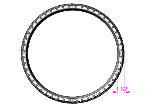 Printable wedding band ring motobike wheel- STL 3d cad file 3D Model