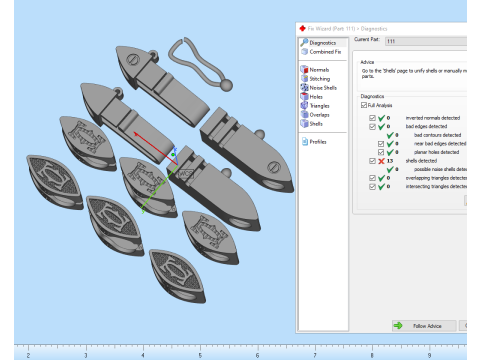 53mm Jewelry box Lock clasp and link - CAD file STL ready to print Model 3D