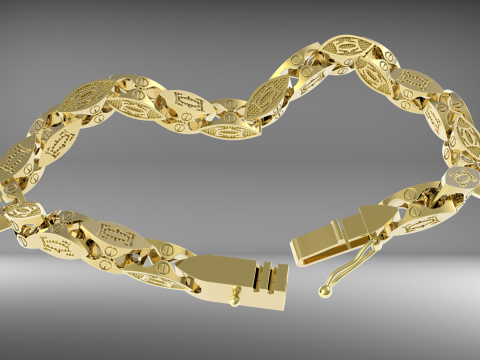 53mm Jewelry box Lock clasp and link - CAD file STL ready to print Model 3D