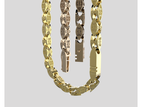 53mm Jewelry box Lock clasp and link - CAD file STL ready to print Model 3D