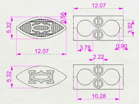 53mm Jewelry box Lock clasp and link - CAD file STL ready to print Model 3D