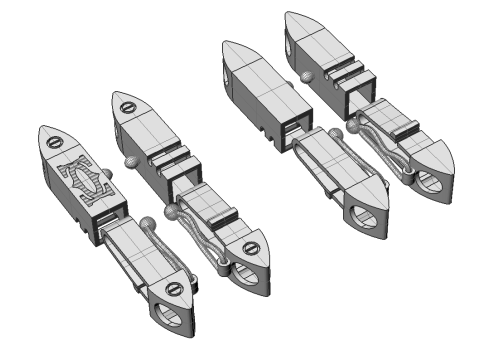 53mm Jewelry box Lock clasp and link - CAD file STL ready to print Model 3D